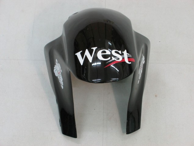 Billige Honda CBR600RR Motorrad Verkleidung 2005-2006 - Glanzendes Schwarz Weiss West