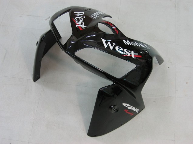 Billige Honda CBR600RR Motorrad Verkleidung 2005-2006 - Glanzendes Schwarz Weiss West