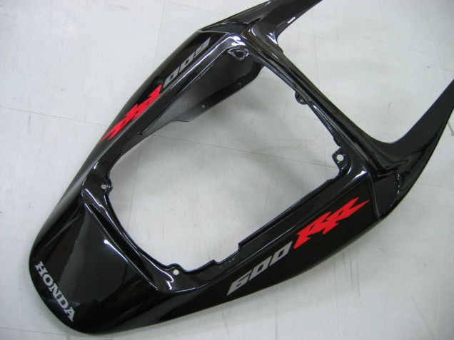 Billige Honda CBR600RR Motorrad Verkleidung 2005-2006 - Glanzendes Schwarz Grau Flamme