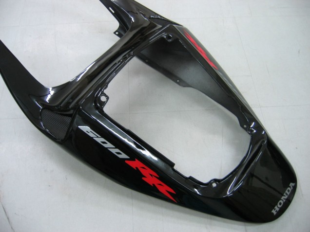 Billige Honda CBR600RR Motorrad Verkleidung 2005-2006 - Glanzendes Schwarz Grau Flamme
