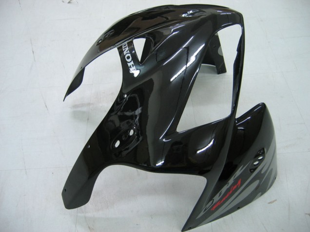 Billige Honda CBR600RR Motorrad Verkleidung 2005-2006 - Glanzendes Schwarz Grau Flamme