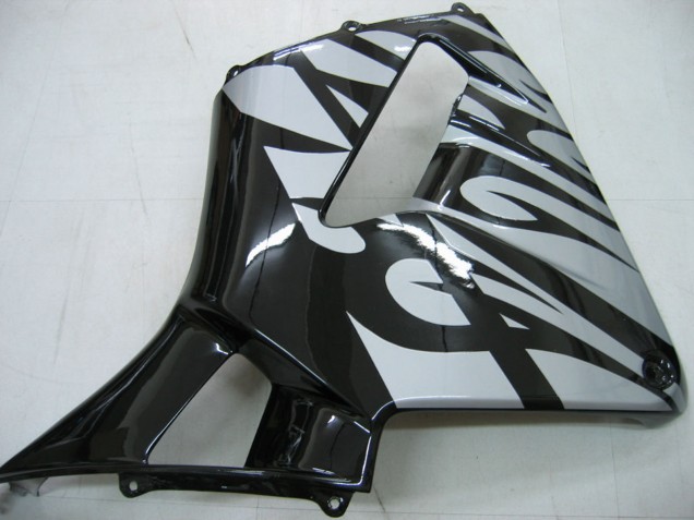 Billige Honda CBR600RR Motorrad Verkleidung 2005-2006 - Glanzendes Schwarz Grau Flamme