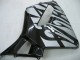 Billige Honda CBR600RR Motorrad Verkleidung 2005-2006 - Glanzendes Schwarz Grau Flamme
