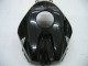 Billige Honda CBR600RR Motorrad Verkleidung 2005-2006 - Glanzendes Schwarz Grau Flamme