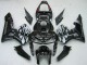 Billige Honda CBR600RR Motorrad Verkleidung 2005-2006 - Glanzendes Schwarz Grau Flamme