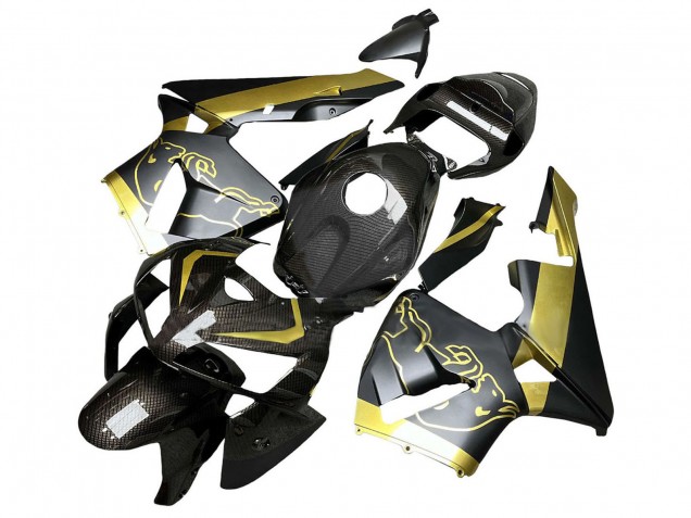 Billige Honda CBR600RR Motorrad Verkleidung 2005-2006 - Schwarzes Gold Carbonfaser