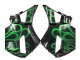 Billige Honda CBR600RR Motorrad Verkleidung 2005-2006 - Glanzendes Schwarz Grun Flamme
