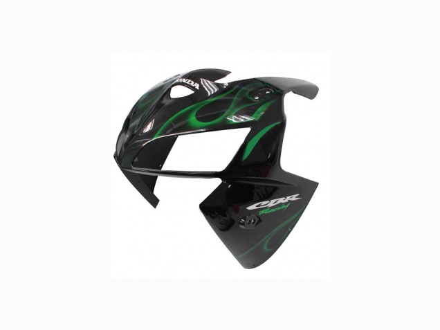 Billige Honda CBR600RR Motorrad Verkleidung 2005-2006 - Glanzendes Schwarz Grun Flamme