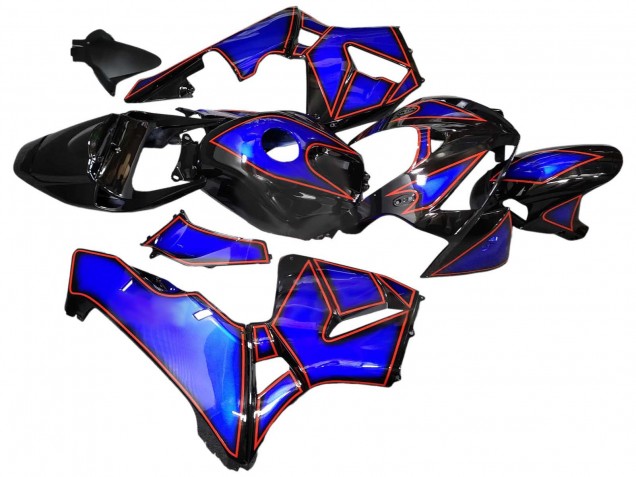 Billige Honda CBR600RR Motorrad Verkleidung 2005-2006 - Blau Schwarz mit Rot Linie