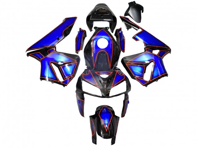 Billige Honda CBR600RR Motorrad Verkleidung 2005-2006 - Blau Schwarz mit Rot Linie