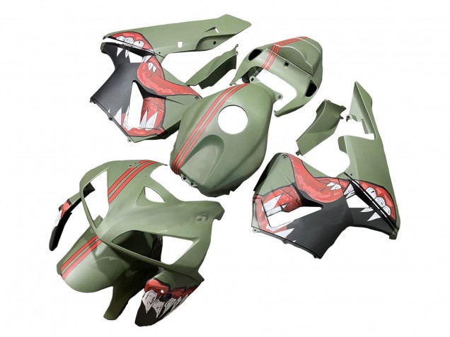 Billige Honda CBR600RR Motorrad Verkleidung 2005-2006 - Grun Rot Hai