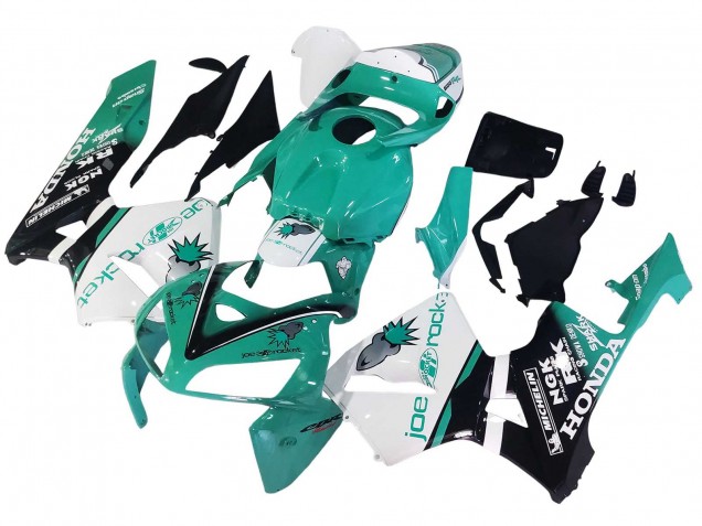 Billige Honda CBR600RR Motorrad Verkleidung 2005-2006 - Hellgrun Weiss Glanzendes Schwarz Joe Rocket