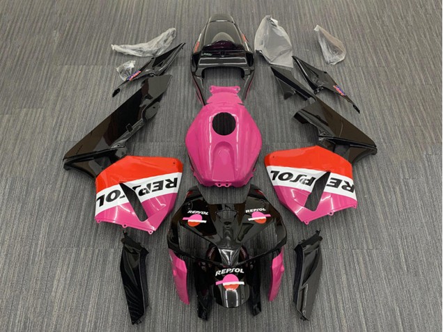 Billige Honda CBR600RR Motorrad Verkleidung 2005-2006 - Rosa Rot Schwarz Repsol