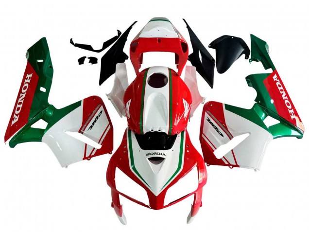 Billige Honda CBR600RR Motorrad Verkleidung 2005-2006 - Rot Weiss Grun