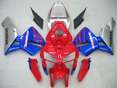 Billige Honda CBR600RR Motorrad Verkleidung 2005-2006 - Rot Blau Silber