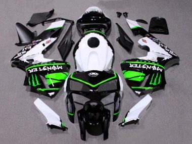 Billige Honda CBR600RR Motorrad Verkleidung 2005-2006 - Weiss Schwarz Grun Monster