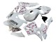 Billige Honda CBR600RR Motorrad Verkleidung 2005-2006 - Weiss mit Cherry Blossom