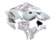 Billige Honda CBR600RR Motorrad Verkleidung 2005-2006 - Weiss mit Cherry Blossom