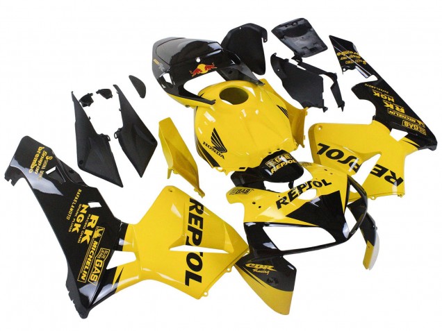 Billige Honda CBR600RR Motorrad Verkleidung 2005-2006 - Gelb Schwarz Repsol