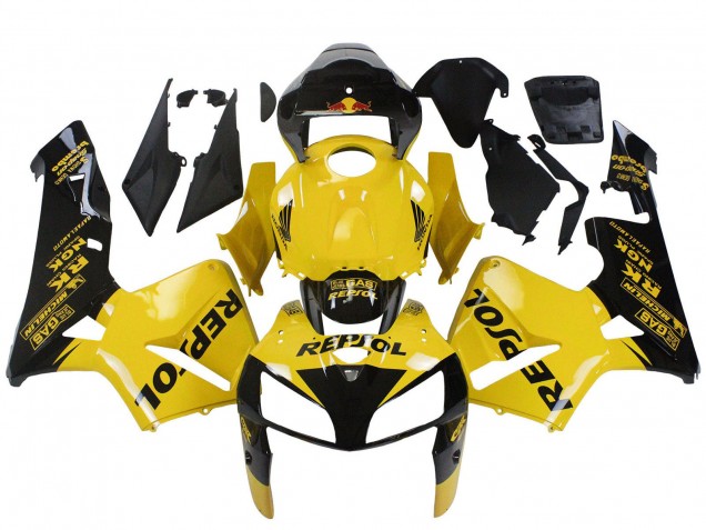 Billige Honda CBR600RR Motorrad Verkleidung 2005-2006 - Gelb Schwarz Repsol