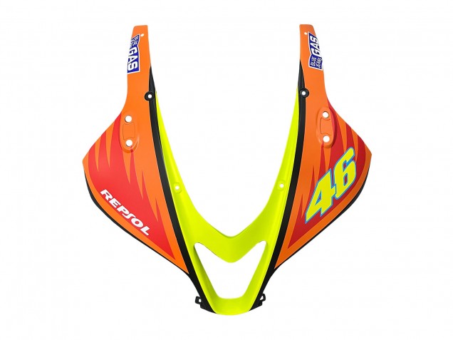 Billige Honda CBR600RR Motorrad Verkleidung 2007-2008 - Matt Schwarz Orange Rot Rossi Repsol 46