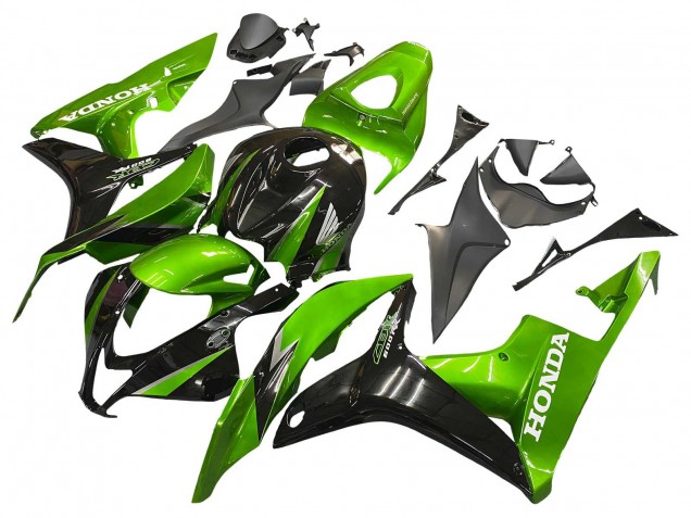 Billige Honda CBR600RR Motorrad Verkleidung Kit 2007-2008 - Grun Glanzendes Schwarz