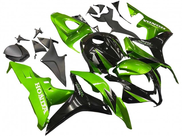 Billige Honda CBR600RR Motorrad Verkleidung Kit 2007-2008 - Grun Glanzendes Schwarz
