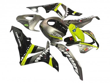 Billige Honda CBR600RR Motorrad Verkleidung 2007-2008 - Grau Fluoreszierendes Gelb Hai
