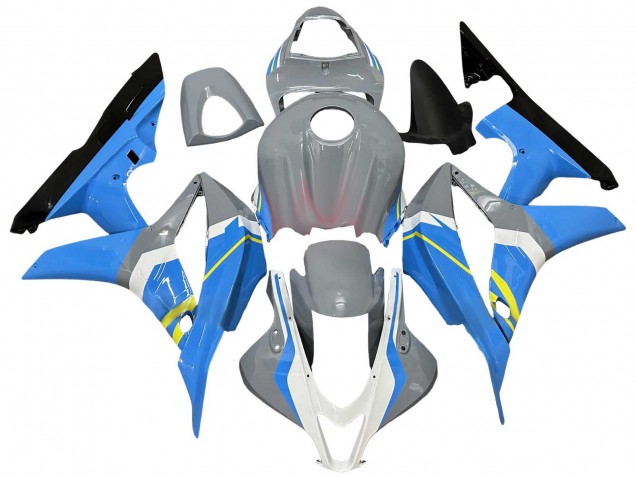 Billige Honda CBR600RR Motorrad Verkleidung 2007-2008 - Nardo Grau Blau Weiss Glanzendes Schwarz