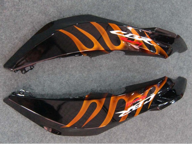 Billige Honda CBR600RR Motorrad Verkleidung 2007-2008 - Glanzendes Schwarz Orange Flamme