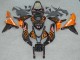 Billige Honda CBR600RR Motorrad Verkleidung 2007-2008 - Glanzendes Schwarz Orange Flamme