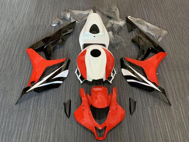 Billige Honda CBR600RR Motorrad Verkleidung Kit 2007-2008 - Weiss Rot Glanzendes Schwarz
