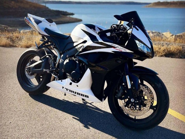 Billige Honda CBR600RR Motorrad Verkleidung 2007-2008 - Weiss Schwarz Rennen