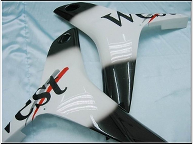 Billige Honda CBR600RR Motorrad Verkleidung 2007-2008 - Glanzendes Schwarz Weiss West