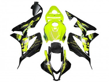 Billige Honda CBR600RR Motorrad Verkleidung 2007-2008 - Gelb Glanzendes Schwarz