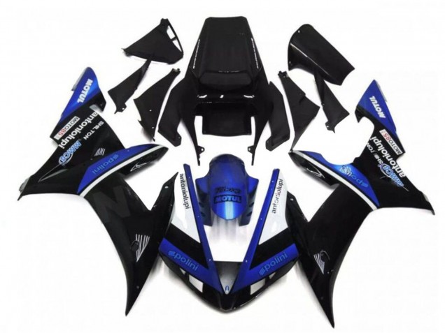 Billige Yamaha YZF R1 Motorrad Verkleidung 2002-2003 - Schwarz Weiss Blau
