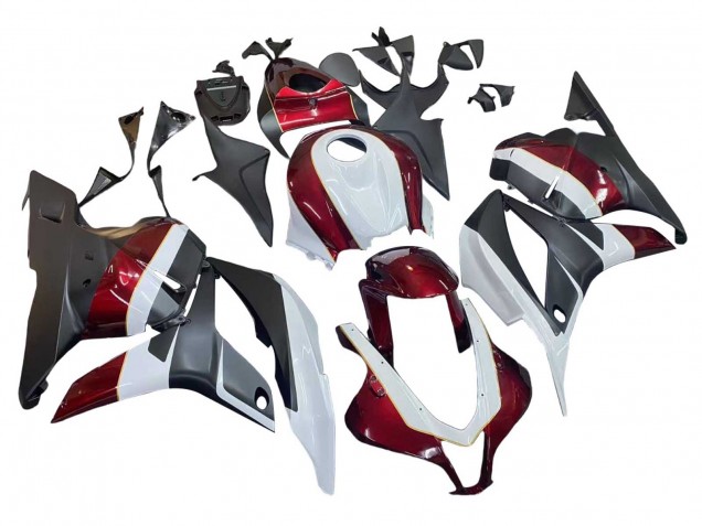 Billige Honda CBR600RR Motorrad Verkleidung 2009-2012 - Weiss Rot Matt Schwarz