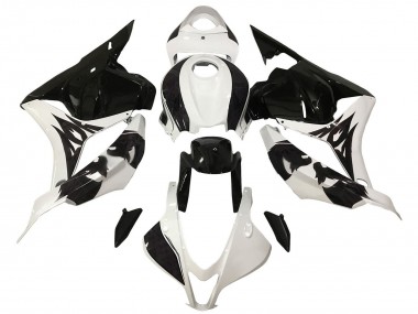 Billige Honda CBR600RR Motorrad Verkleidung 2009-2012 - Weiss Glanzendes Schwarz