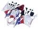 Billige Honda CBR600RR Motorrad Verkleidung 2009-2012 - Weiss Rot Blau