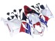Billige Honda CBR600RR Motorrad Verkleidung 2009-2012 - Weiss Rot Blau