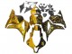 Billige Honda CBR600RR Motorrad Verkleidung 2009-2012 - Gold Glanzendes Schwarz