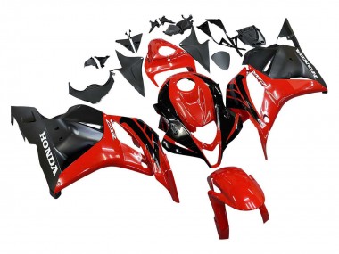 Billige Honda CBR600RR Motorrad Verkleidung 2009-2012 - Rot Glanzendes Schwarz Matt Schwarz Streifen