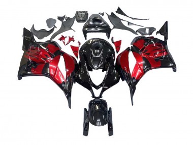 Billige Honda CBR600RR Motorrad Verkleidung 2009-2012 - Rot Glanzendes Schwarz