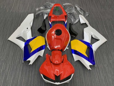 Billige Honda CBR600RR Motorrad Verkleidung 2009-2012 - Weiss Blau Gelb Rot