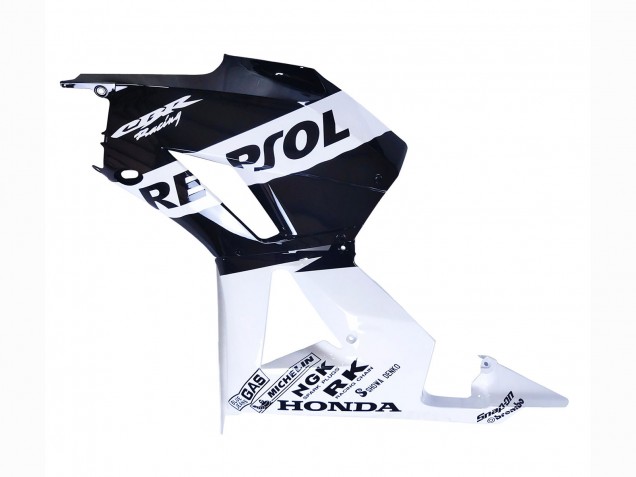 Billige Honda CBR600RR Motorrad Verkleidung 2013-2023 - Weiss Glanzendes Schwarz Repsol