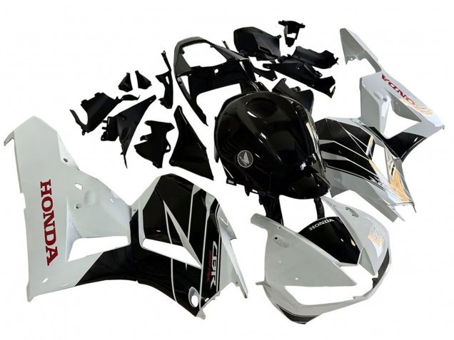 Billige Honda CBR600RR Motorrad Verkleidung Kit 2013-2023 - Weiss Glanzendes Schwarz
