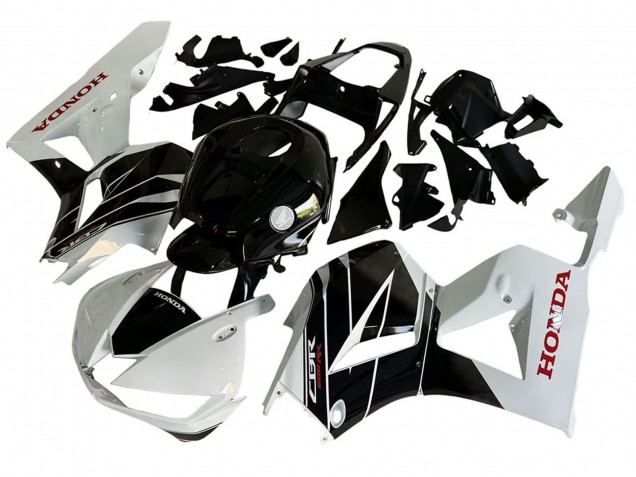 Billige Honda CBR600RR Motorrad Verkleidung Kit 2013-2023 - Weiss Glanzendes Schwarz