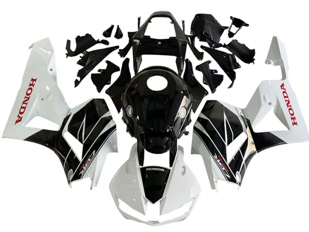 Billige Honda CBR600RR Motorrad Verkleidung Kit 2013-2023 - Weiss Glanzendes Schwarz
