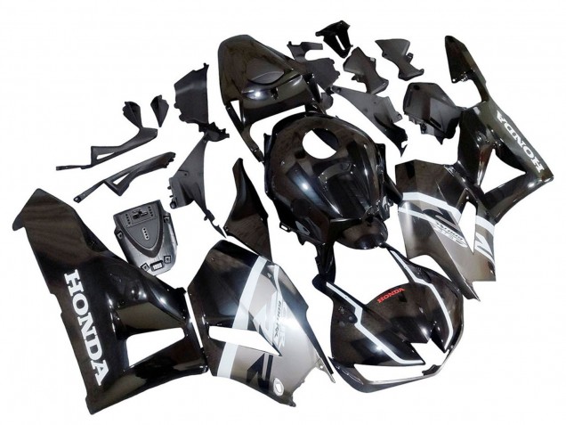 Billige Honda CBR600RR Motorrad Verkleidung 2013-2023 - Silber Glanzendes Schwarz