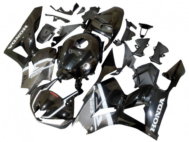 Billige Honda CBR600RR Motorrad Verkleidung 2013-2023 - Silber Glanzendes Schwarz
